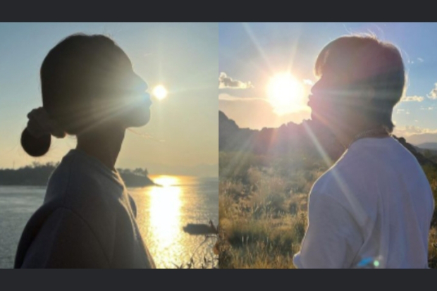 Postingan Arin Oh My Girl dan Mark NCT