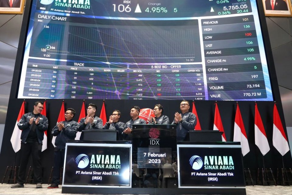 Perusahaan Teknologi Aviana Melantai di Bursa, Sahamnya Naik 4,9%