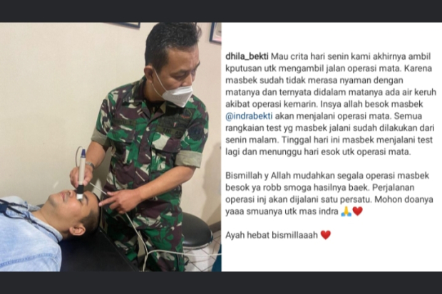 Indra Bekti Akan Operasi Mata