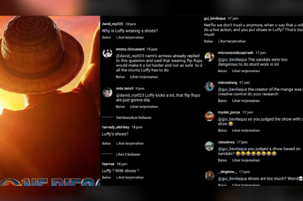 One Piece live action dikritik karena Luffy memakai sepatu