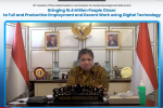 Menko Airlangga dalam acara UN CSocD61 Side Event: Kartu Prakerja Program – Indonesia