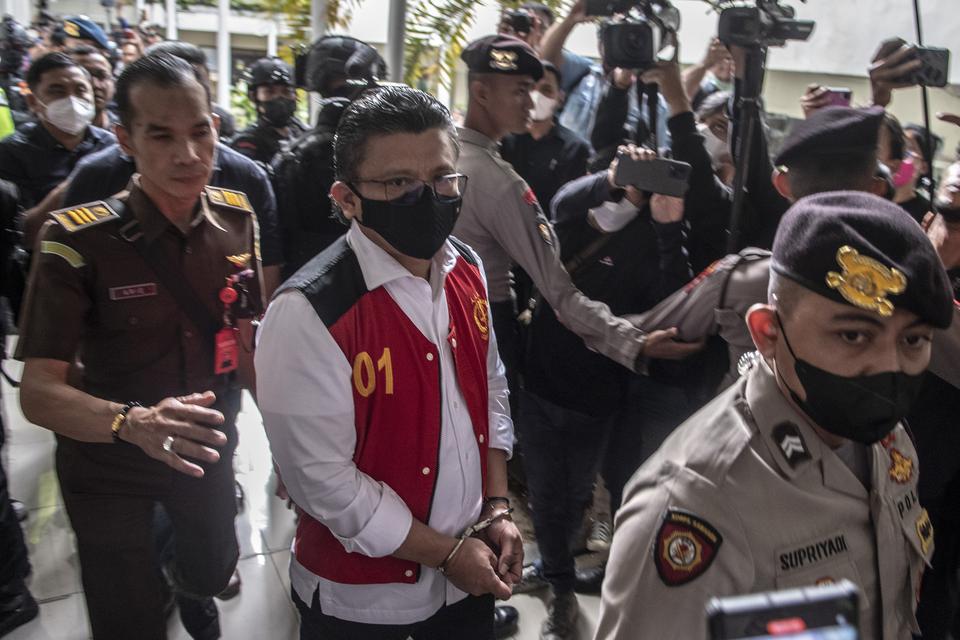 Terdakwa kasus pembunuhan Brigadir Joshua, Ferdy Sambo, di PN Jakarta Selatan, Jakarta, Senin (13/2/2023).