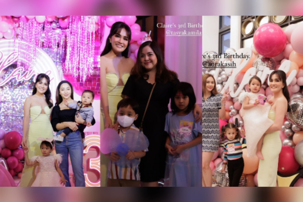 Shandy Aulia di acara ulang tahun anak ke-3