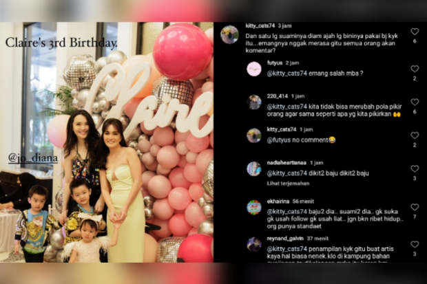 Shandy Aulia di acara ulang tahun anak ke-3