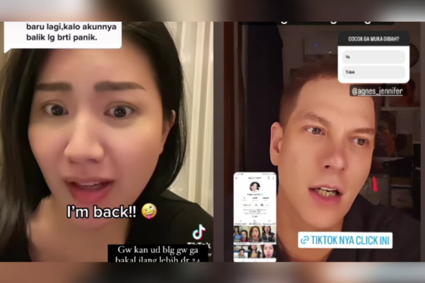 Akun TikTok Agnes Jennifer dibanned