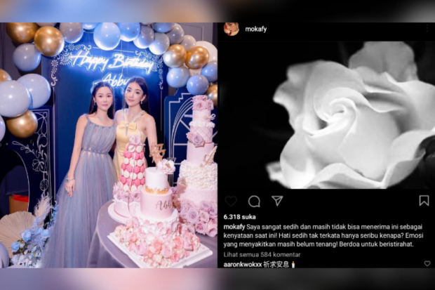 Istri Aaron Kwon, Moka Fang berduka atas meninggalnya Abby Choi