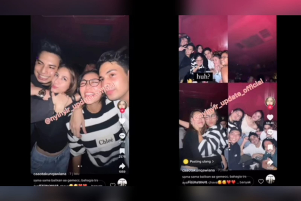 Potret Okin dan Adhisty Zara pelukan viral