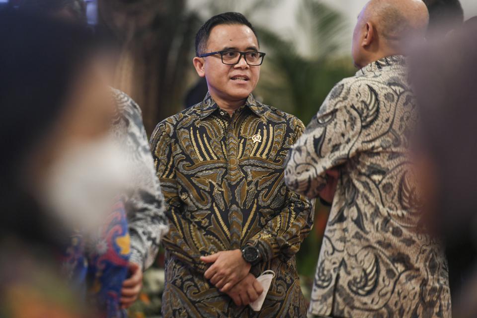 MenPAN-RB Azwar Anas bersiap mengikuti Sidang Kabinet Paripurna di Istana Negara, Jakarta, Kamis (2/3/2023). 