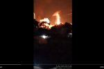 Tangkapan layar dari video yang diunggah akun Twitter @_setiorudi yang menunjukkan ledakan dan kebakaran depo BBM Pertamina di Plumpang.