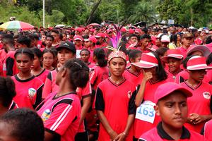 LOMBA GERAK JALAN SAMBUT HUT KOTA JAYAPURA