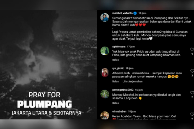 Aksi Marshel Widianto untuk korban Plumpang