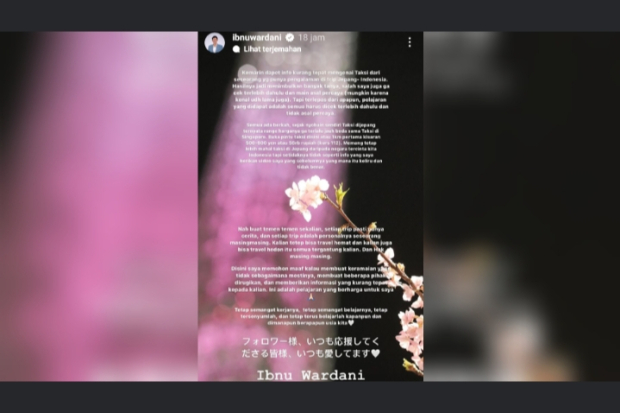 Klarifikasi Ibnu Wardani Soal Tarif Taksi di Jepang