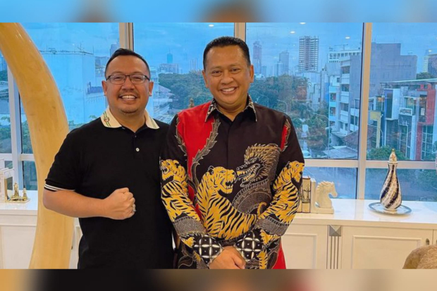 Wahyu Kenzo dan Ketua MPR, Bambang Soesatyo