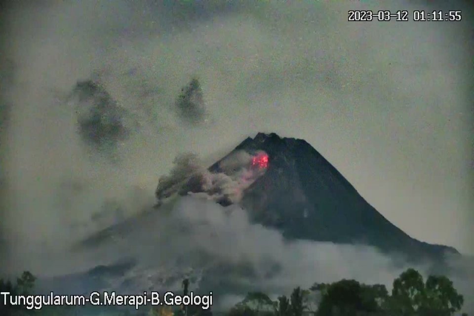 Gunung Merapi, Gunung Merapi erupsi