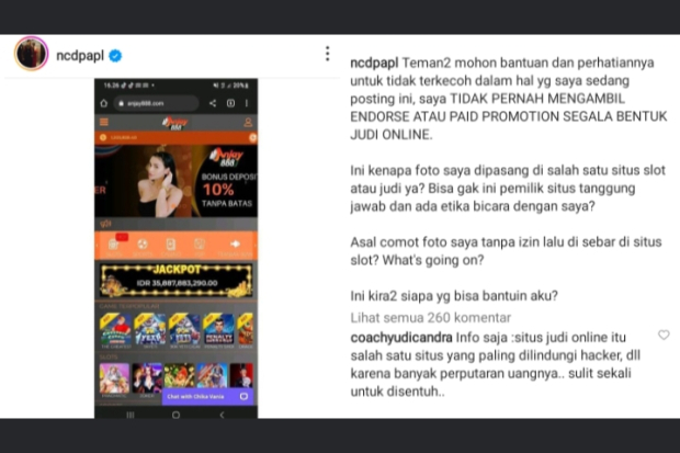 Reaksi Nora Alexandra Usai Tahu Fotonya di Situs Judi Online