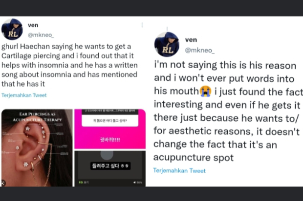 Alasan Haechan NCT Tindik Telinga