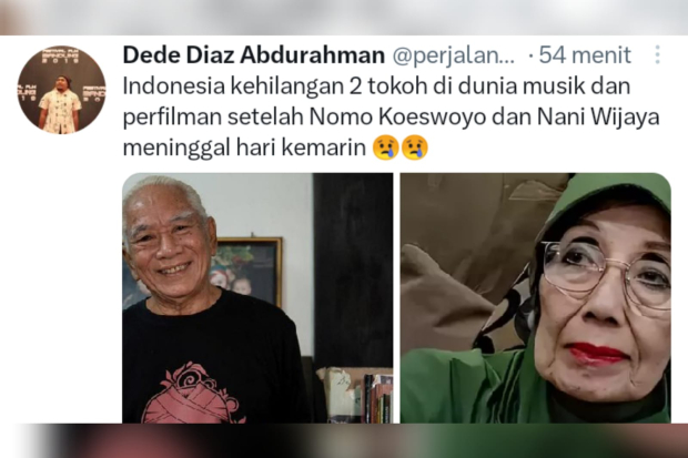 Nomo Koeswoyo dan Nani Wijaya meninggal