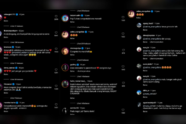Cesen esk JKT48 dan Marshel Widianto sambut kelahiran anak pertama