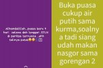 Status WA bulan Puasa Lucu