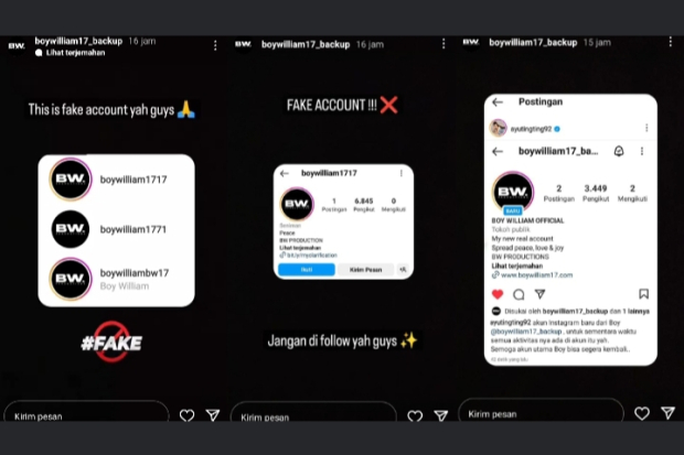 Akun Palsu Boy William
