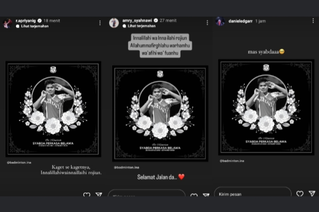 Ucapan Duka dari Para Atlet Badminton