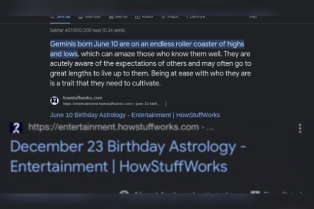 Cek kepribadian berdasarkan tanggal lahir