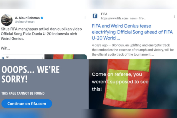 Cuplikan lagu Glorious - Weird Genius dihapus dari laman FIFA