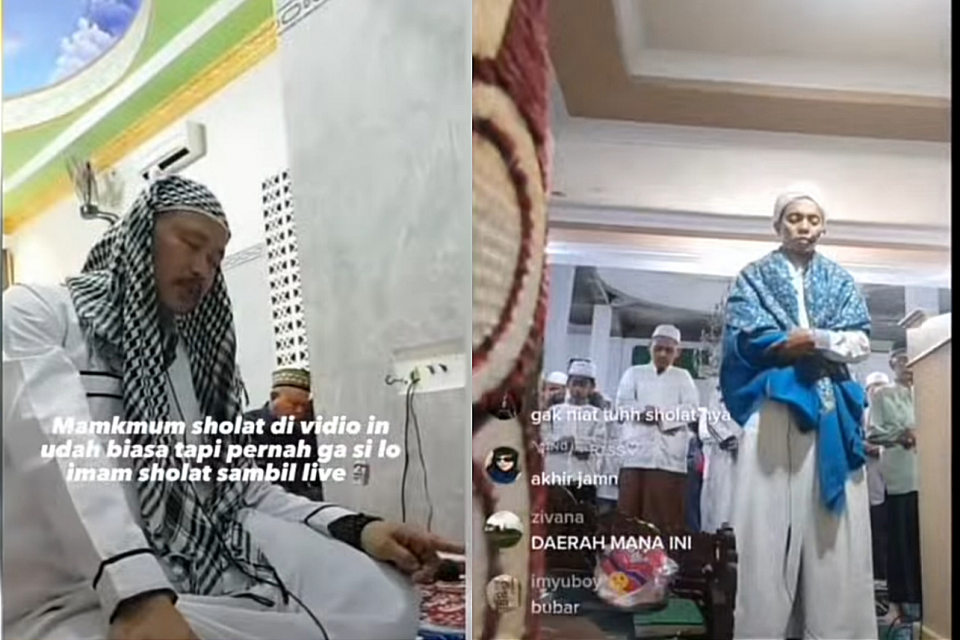 Viral ustaz live streaming di TikTok saat menjadi imam salat tarawih