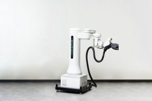 Ilustrasi, robot pengisi daya baterai mobil listrik atau automatic charging robot (ACR) buatan Hyundai.