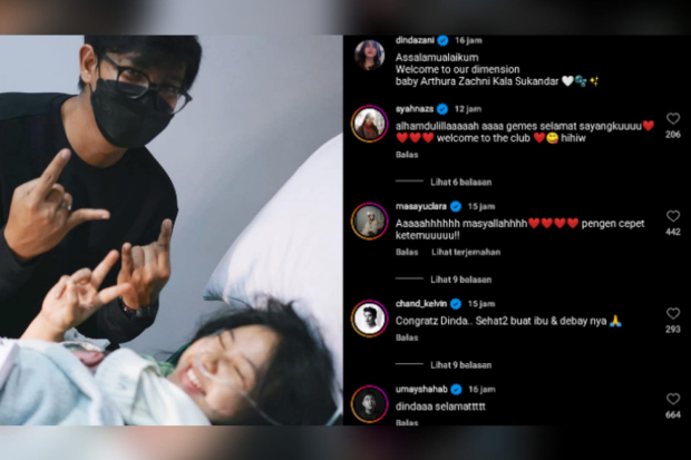 Adinda Azani melahirkan