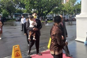 Calon Menteri Pemuda dan Olahraga Dito Ariotedjo tiba di Istana Kepresidenan