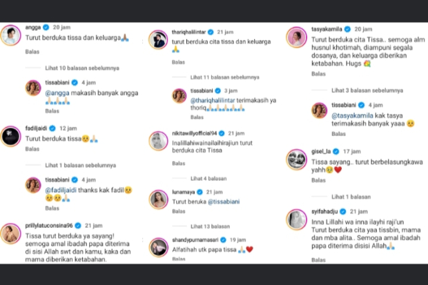 Ucapan Duka dari Rekan Sesama Artis