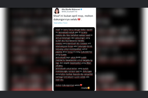 Postingan Alia Giselle JKT48