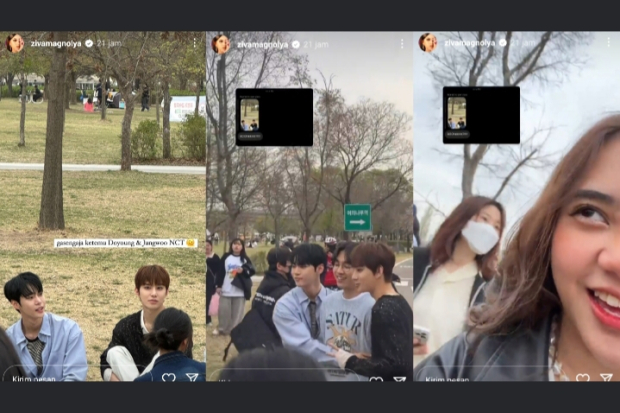 Ziva Magnolya Bertemu Jungwoo dan Doyoung NCT