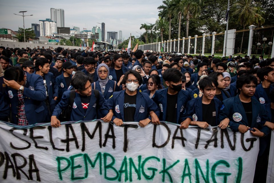 Unjuk Rasa Mahasiswa Tolak Perppu Ciptaker