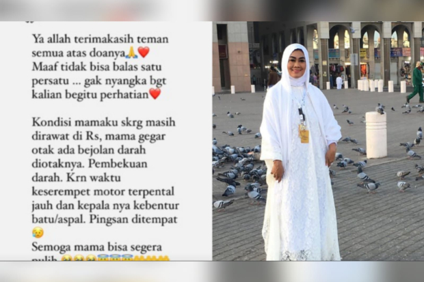 Ibunda Julia Perez alami kecelakaan