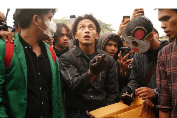 Jefri Nichol Saat Demo UU Ciptaker