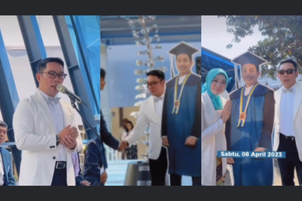 Momen Ridwan Kamil Wakili Emmeril Kahn Mumtadz Wisuda