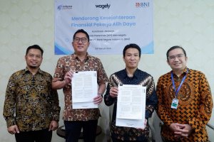 PT Haleyora Powerindo (HPI), PT Bank Negara Indonesia (Persero) Tbk (BNI), dan startup Wagely bekerja sama mengembangkan aplikasi 