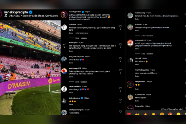DMasiv muncul di stadion Camp Nou