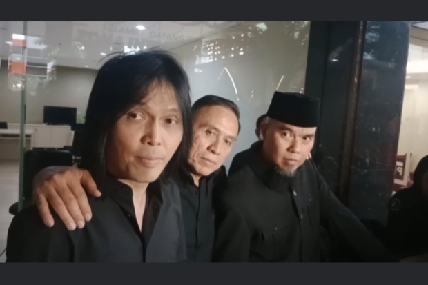 Once Mekel, Iwan Bule, dan Ahmad Dhani di Gedung Kemenkumham
