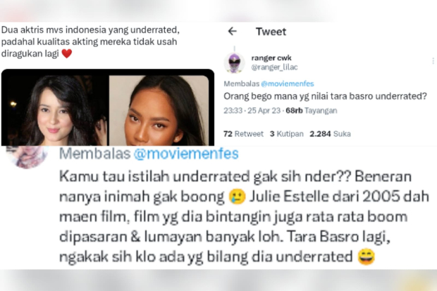 Tara Basro hingga Julie Estelle disebut artis underrated