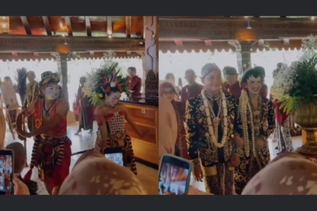 Momen Resepsi Pernikahan Tri Suaka dan Nabila Maharani