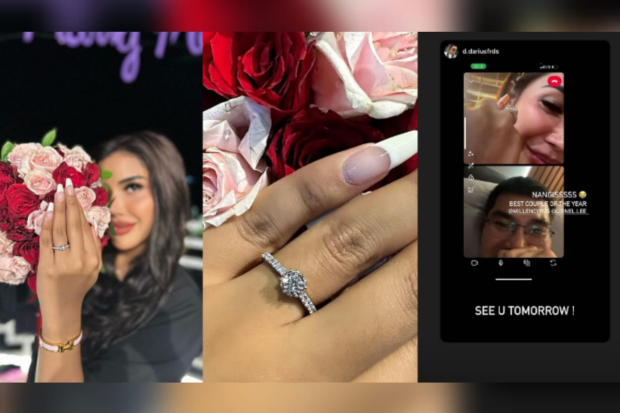 MIllen Cyrus alias Millendaru dan Lionel Lee lamaran