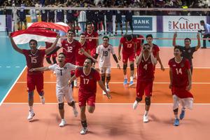 Timnas voli putra Indonesia raih emas SEA Games