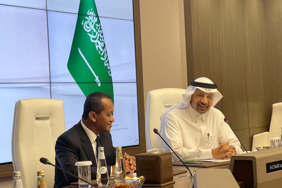 Menteri Investasi Republik Indonesia, Bahlil Lahadalia, melakukan pertemuan dengan Menteri Investasi Arab Saudi Khalid A. Al-Falih di Riyadh, Arab Saudi, Rabu (11/5). 