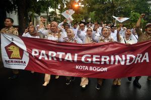 Pendaftaran bacaleg partai Gerindra di KPU Kota Bogor