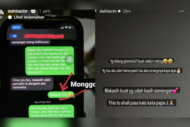 Dahlia Poland bongkar chat Fandy Christian dengan perempuan lain