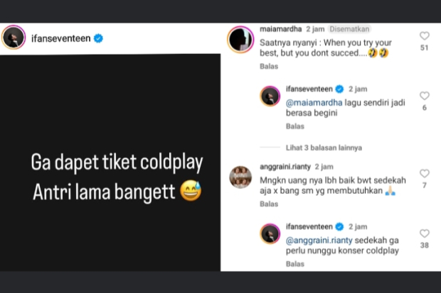 Ifan Seventeen Ikut War Tiket Konser Coldplay