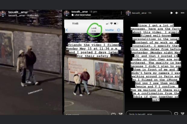 V BTS dan Jennie Blackpink Diduga Kencan di Paris